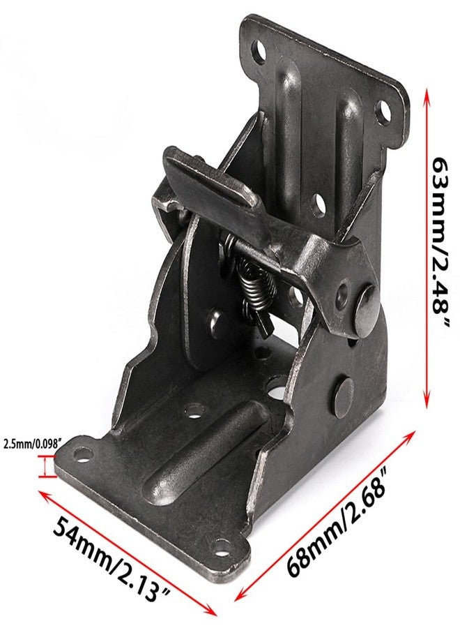 Skelang Foldable Bracket, Self-Lock Hinge Hardware with Screws Lock Extension Support for Table Leg, Bed Leg, Workbench, Pack of 4 - Image 5